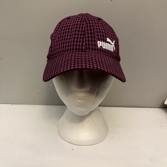 Puma hat purple checkered - Picture 1 of 7